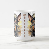 Dobermann Pincher Steampunk Hond Koffiemok (Center)