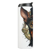 Dobermann Pincher Steampunk Hond Thermosbeker (Gedraaid links)