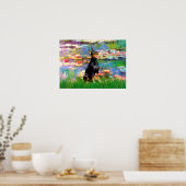 Dobermann Pinscher1 - Waterlelies 2 Poster (Keuken)