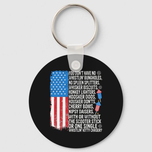 Dobermann Pinscher Amerikaanse Vlag VS Geweldig Sleutelhanger (Voorkant)