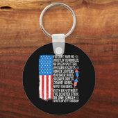 Dobermann Pinscher Amerikaanse Vlag VS Geweldig Sleutelhanger (Voorkant)