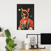 Dobermann Pinscher Astronaut Poster, Dobermann Poster (Thuiskantoor)