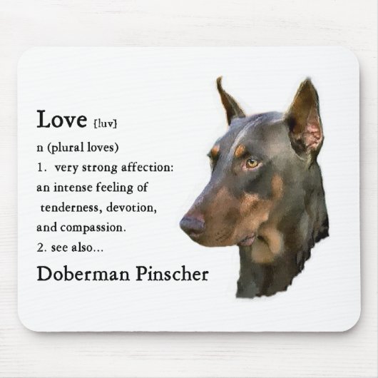 Dobermann Pinscher-cadeaus Muismat (Voorkant)