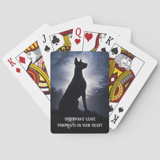 Dobermann Pinscher Dobie Spellen spelen Pokerkaarten (Achterkant)