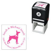 Dobermann Pinscher Dog Baby shower Puppy Dobie Zelfinktende Stempel (In situ)