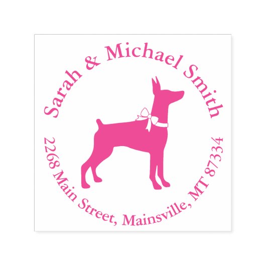 Dobermann Pinscher Dog Baby shower Puppy Dobie Zelfinktende Stempel (Design)