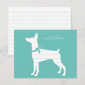 Dobermann Pinscher Dog Puppy Bedankkaart (Voorkant / Achterkant)