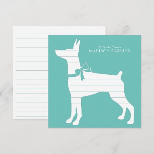 Dobermann Pinscher Dog Puppy Dobie Bedankkaart (Voorkant / Achterkant)