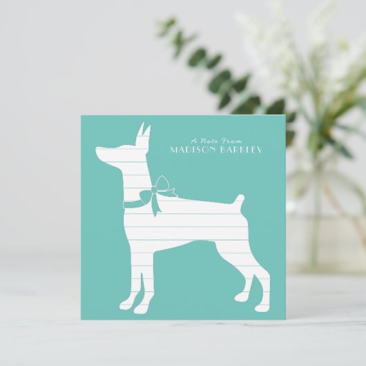 Dobermann Pinscher Dog Puppy Dobie Bedankkaart (Staand voorkant)