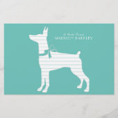 Dobermann Pinscher Dog Puppy Dobie Briefpapier (Voorkant)