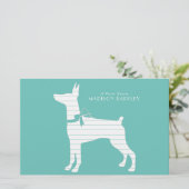 Dobermann Pinscher Dog Puppy Dobie Briefpapier (Staand voorkant)