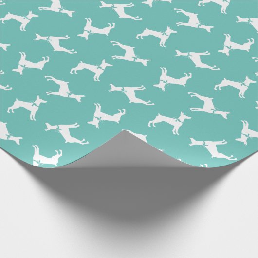 Dobermann Pinscher Dog Puppy Dobie Cadeaupapier (Hoek)