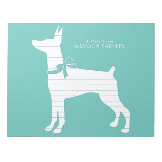 Dobermann Pinscher Dog Puppy Dobie Notitieblok (Voorkant)