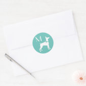 Dobermann Pinscher Dog Puppy Dobie Ronde Sticker (Envelop)