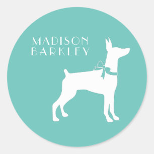 Dobermann Pinscher Dog Puppy Dobie Ronde Sticker