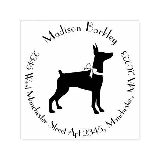 Dobermann Pinscher Dog Puppy Dobie Zelfinktende Stempel (Design)