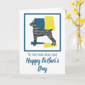 Dobermann Pinscher hond driekleur Vaderdag kaart (Gele Bloem)