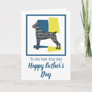 Dobermann Pinscher hond driekleurige Vaderdag kaar Kaart