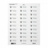 Dobermann Pinscher hond eucalyptusblad krans Etiket (Full Sheet)