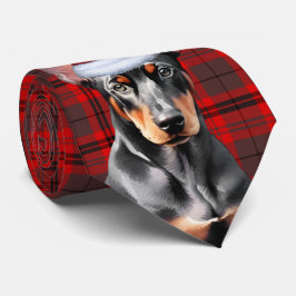 Dobermann Pinscher Hond Liefhebber Kerstmis Plaid Stropdas