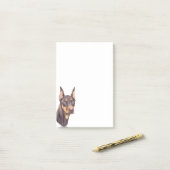 Dobermann Pinscher hond Post-it® Notes (Op bureau)