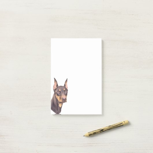 Dobermann Pinscher hond Post-it® Notes (Op bureau)
