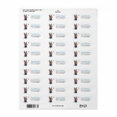Dobermann Pinscher Hond Vlinder Wonder Etiket (Full Sheet)