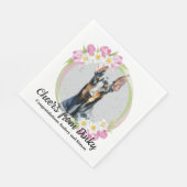 Dobermann Pinscher-honden bruiloft servetten met f (Hoek)