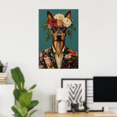 Dobermann-pinscher-in-pak-poster, Dobermann Poster (Thuiskantoor)