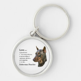 Dobermann Pinscher Kunst Liebe Ist... Sleutelhanger