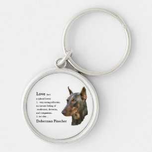 Dobermann Pinscher Kunst Liebe Ist... Sleutelhanger