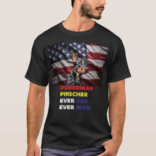 Dobermann Pinscher  Moeder Vader T-shirt (Voorkant)