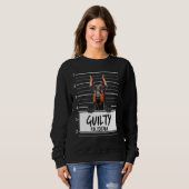 Dobermann Pinscher Mugshot Schuldige Hond Trui (Voorkant volledig)