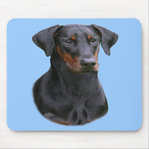 Dobermann Pinscher Natural ear mousepad Muismat