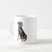 Dobermann Pinscher (natuurlijk) Koffiemok (Voorkant links)