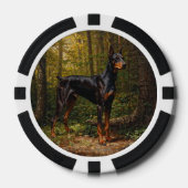 Dobermann Pinscher Poker Chips (Voorkant)
