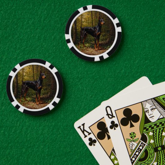 Dobermann Pinscher Poker Chips (Pokertafel (Dubbel))