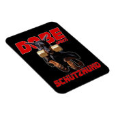 Dobermann Pinscher schutzhund springmagneet Magneet (Rechterzijde)