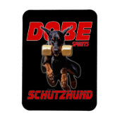 Dobermann Pinscher schutzhund springmagneet Magneet (Verticaal)