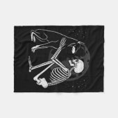 Dobermann Pinscher Skelet Maan Halloween Hond Fleece Deken (Voorkant (Horizontaal))