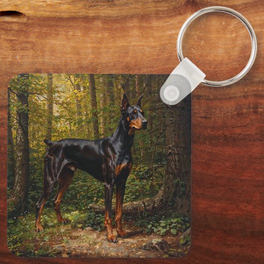 Dobermann Pinscher Sleutelhanger (Achterkant)