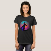 Dobermann Pinscher Synthwave 80s Retrowave Estheti T-shirt (Voorkant volledig)