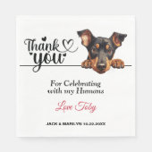 Dobermann Pinscher Trouw Dank Je Servet (Voorkant)