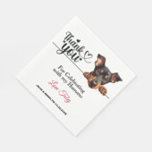 Dobermann Pinscher Trouw Dank Je Servet (Hoek)