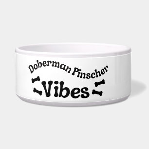 Dobermann Pinscher Vibes Keramische Hondenbak Voerbakje