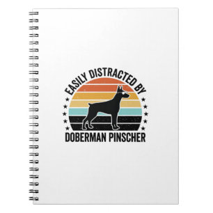Dobermann Pinscher Vintage Sunset Grafisch T-shirt Notitieboek