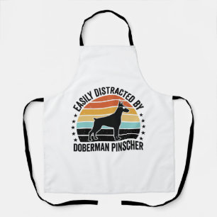 Dobermann Pinscher Vintage Sunset Grafisch T-shirt Schort