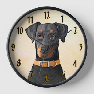 Dobermann Pinschergeschilderd origineel kunstwerk 