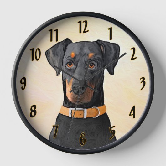 Dobermann Pinschergeschilderd origineel kunstwerk (Voorkant)