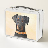 Dobermann Pinschergeschilderd origineel kunstwerk (Achterkant)